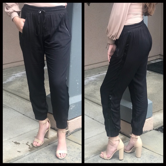 LAST‼️Lizzie Pocketed Joggers-Black - Picture 5 of 8